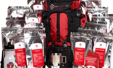 Glenn Beck says his staff and family are equipped with these Food Insurance emergency kits &quot;in case the world goes to heck in a hand basket.&quot;