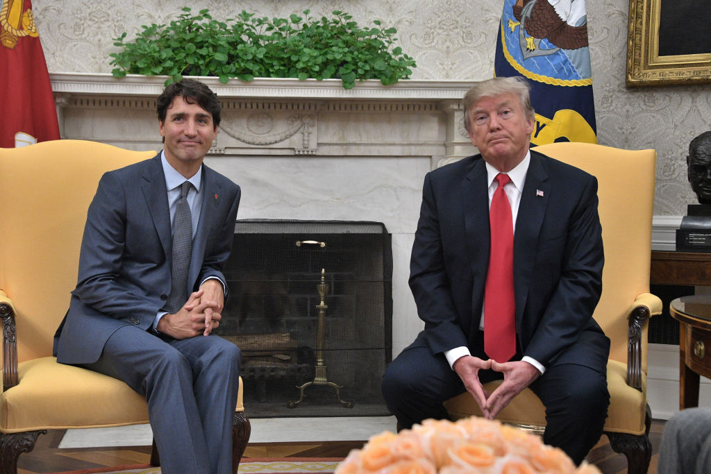 Trump and Justin Trudeau talk trade