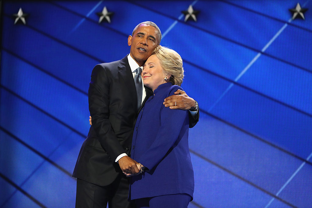 President Obama and Hillary Clinton. 