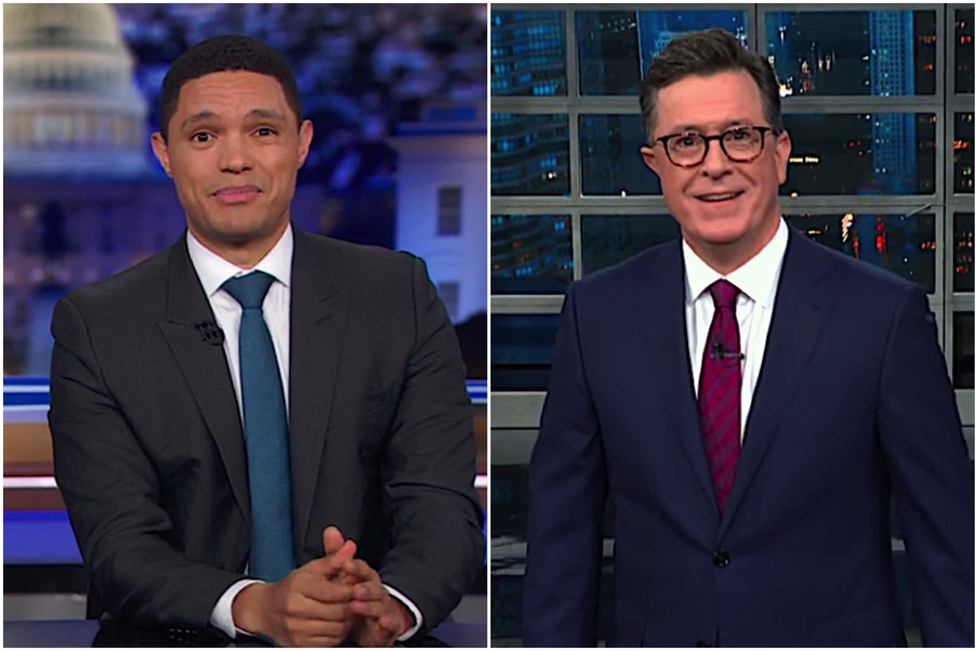 Trevor Noah and Stephen Colbert recap Trump&#039;s ABC News interview