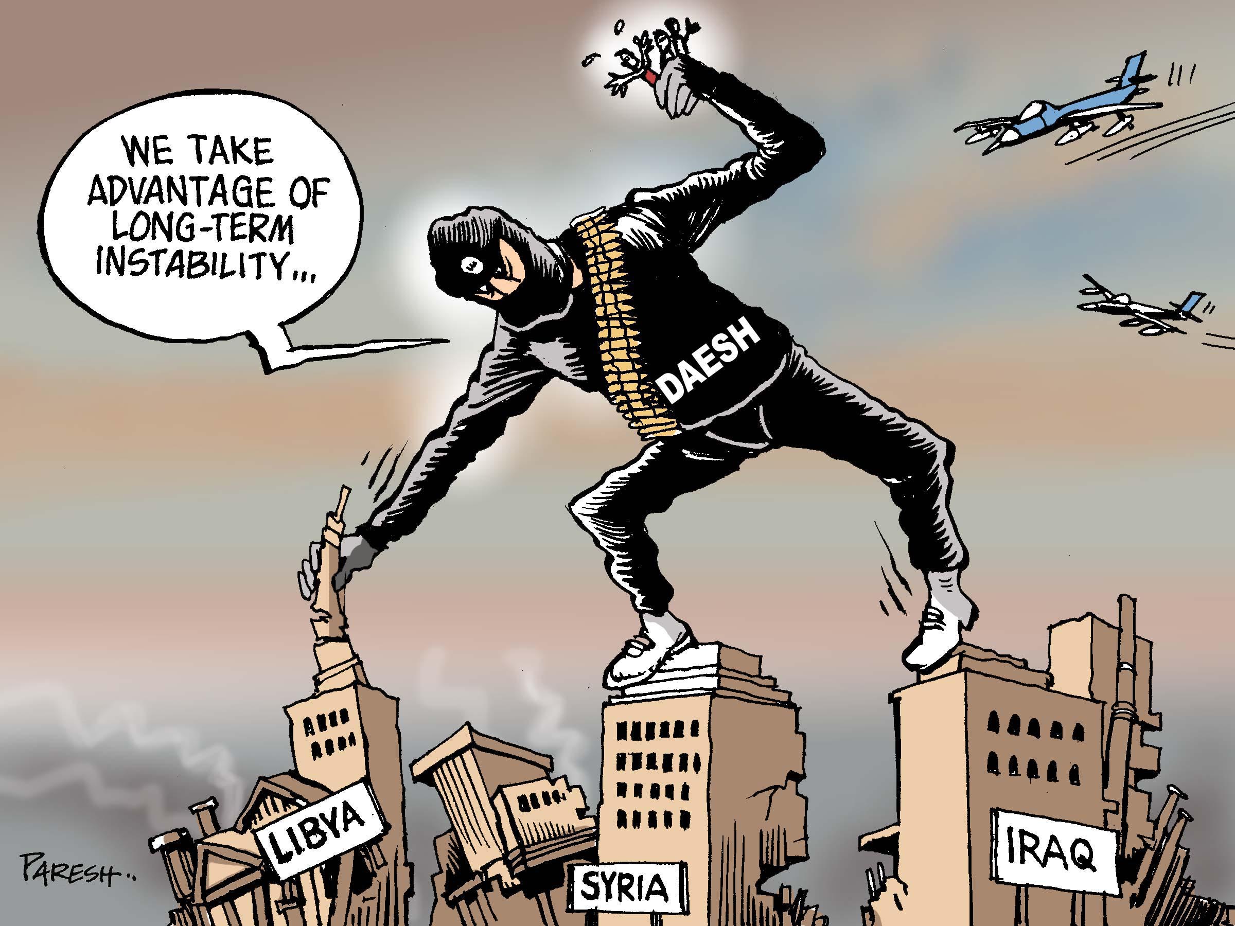 Editorial cartoon world ISIS terrorism