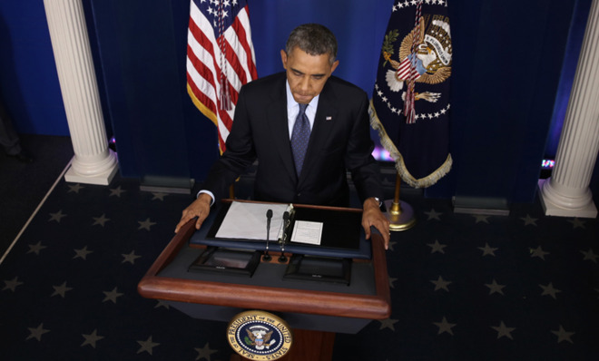 President Obama briefing 