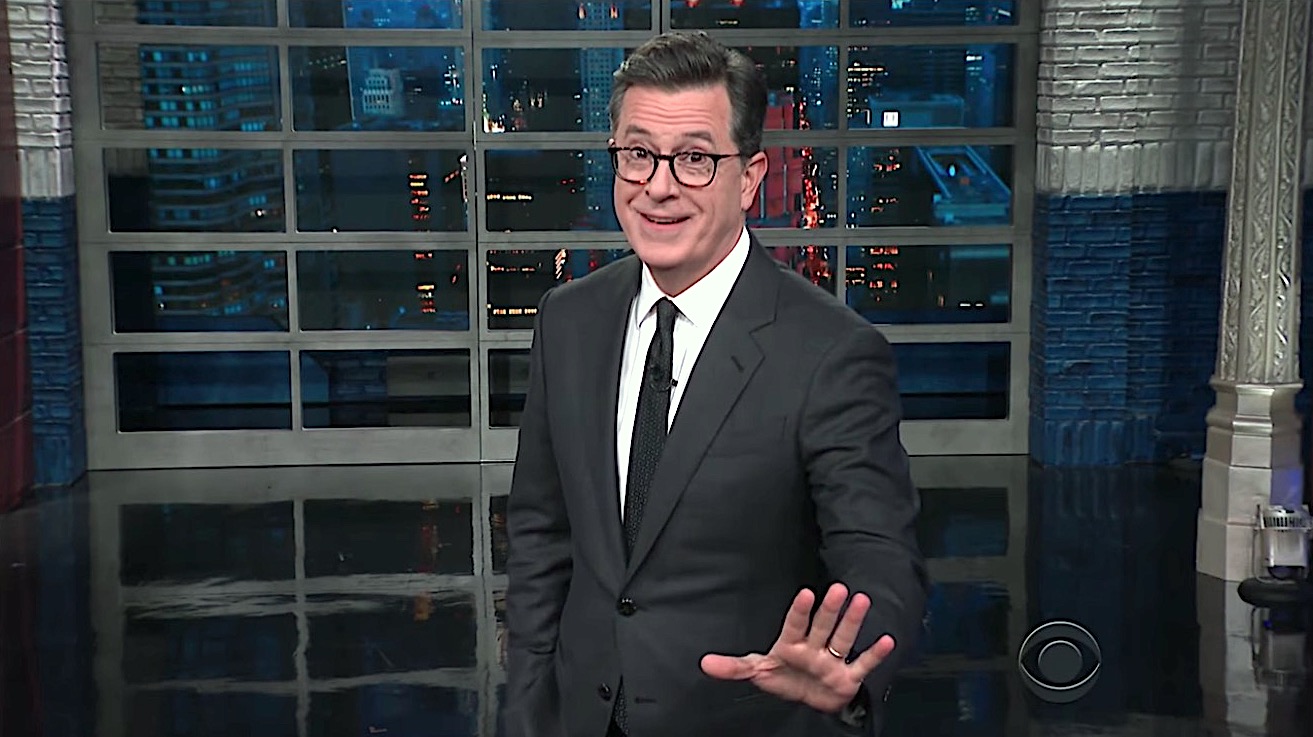 Stephen Colbert doubts Trump on his heroism