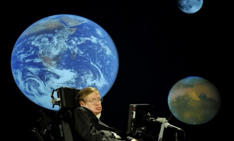 Hawking notes that Earth&#039;s resources are finite and our genetic instincts are aggressive.