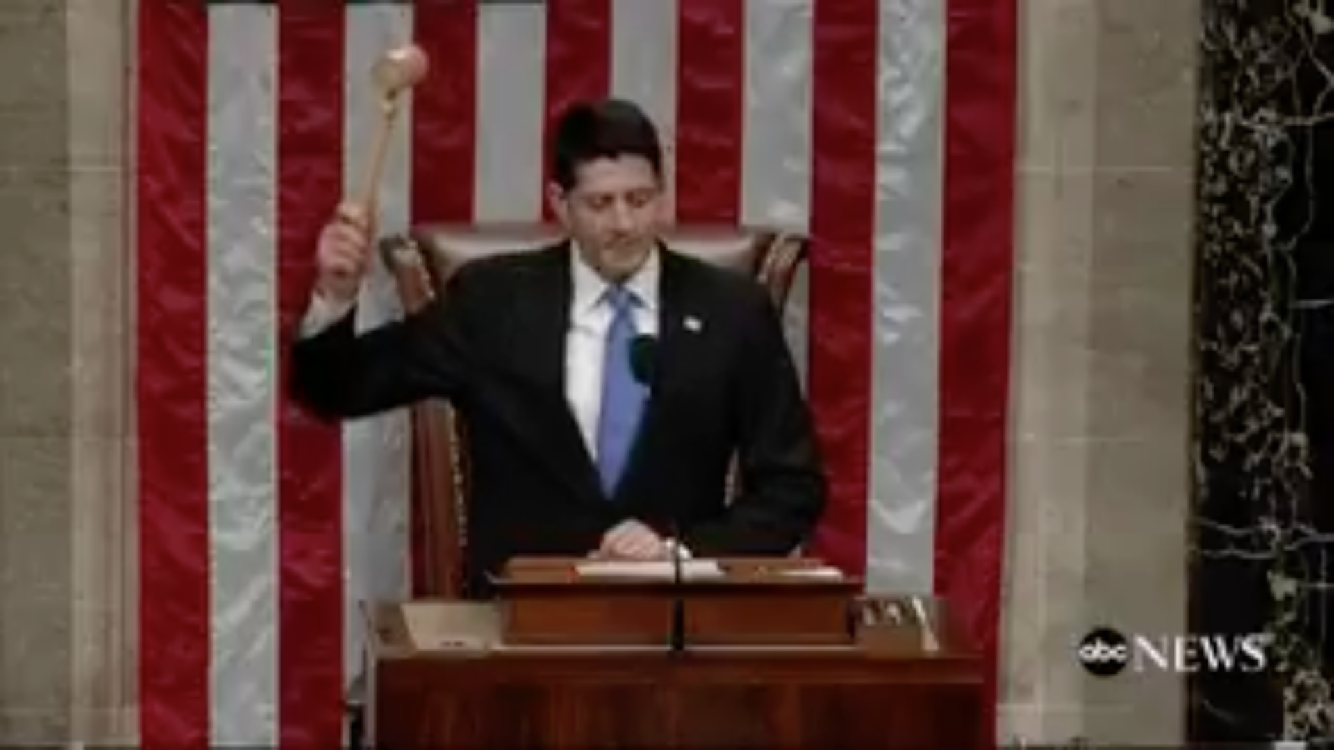 Paul Ryan uses a gavel.