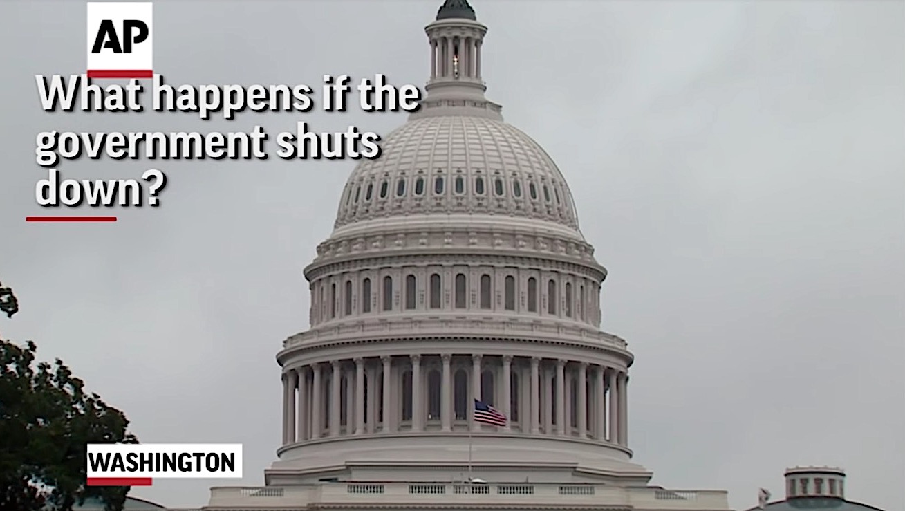 What happens during a government shutdown