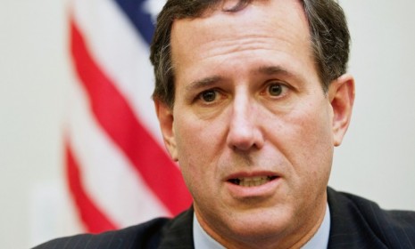 GOP presidential hopeful Rick Santorum leads Mitt Romney in more than one national poll, but he still trails Romney by millions in the money race.
