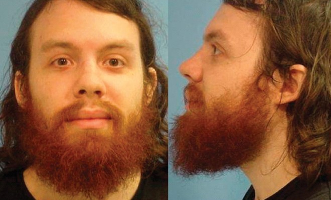 Hacker Andrew &quot;Weev&quot; Auernheimer is seen in this police booking photograph taken on June 15, 2010.