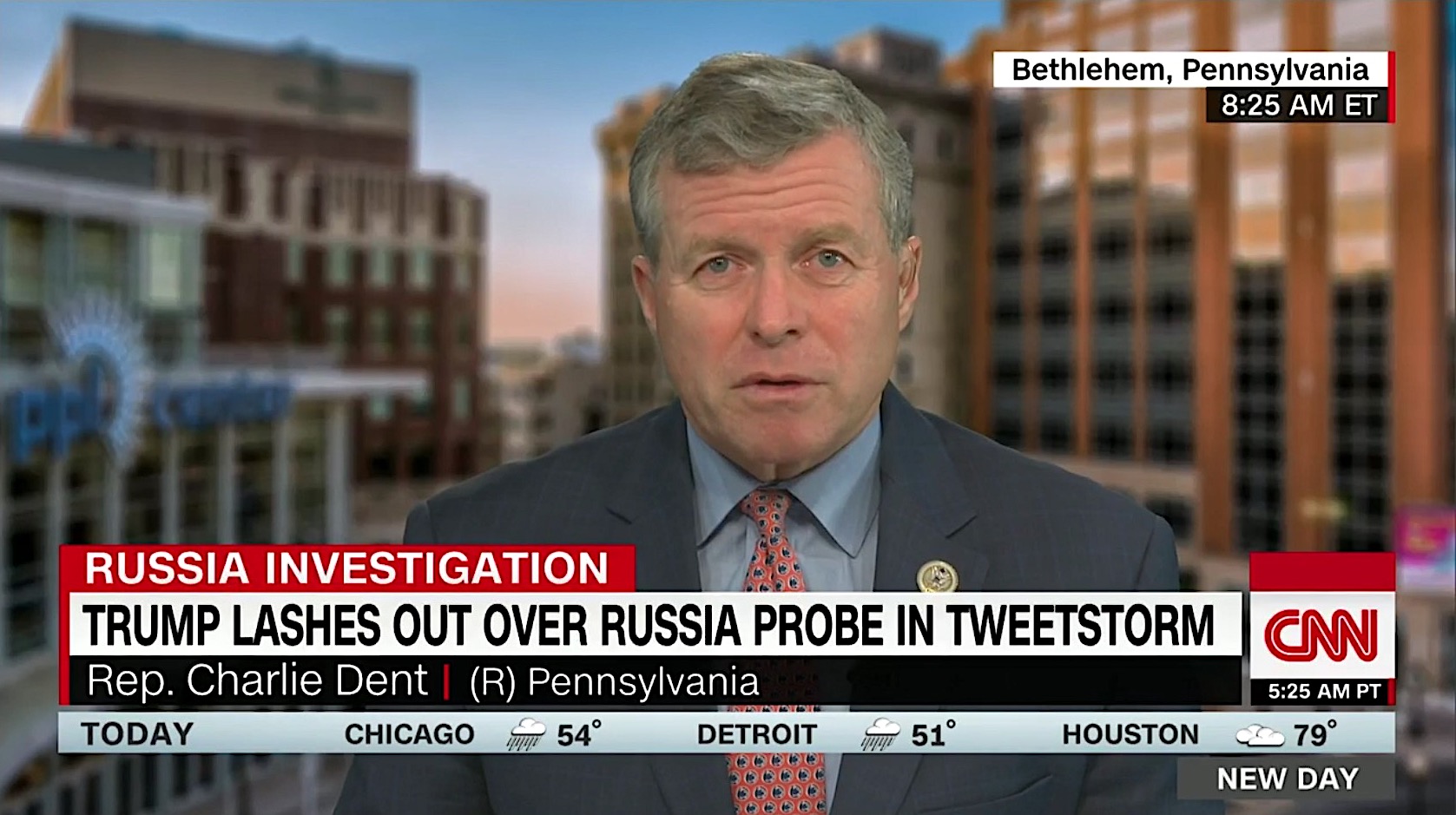 Rep. Charlie Dent says Trump is soft on Russia
