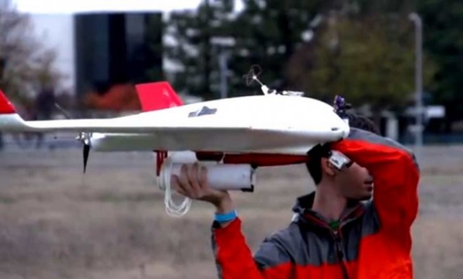 Solving your future lunch conundrums: The &quot;Burrito Bomber&quot; drone does a test run.