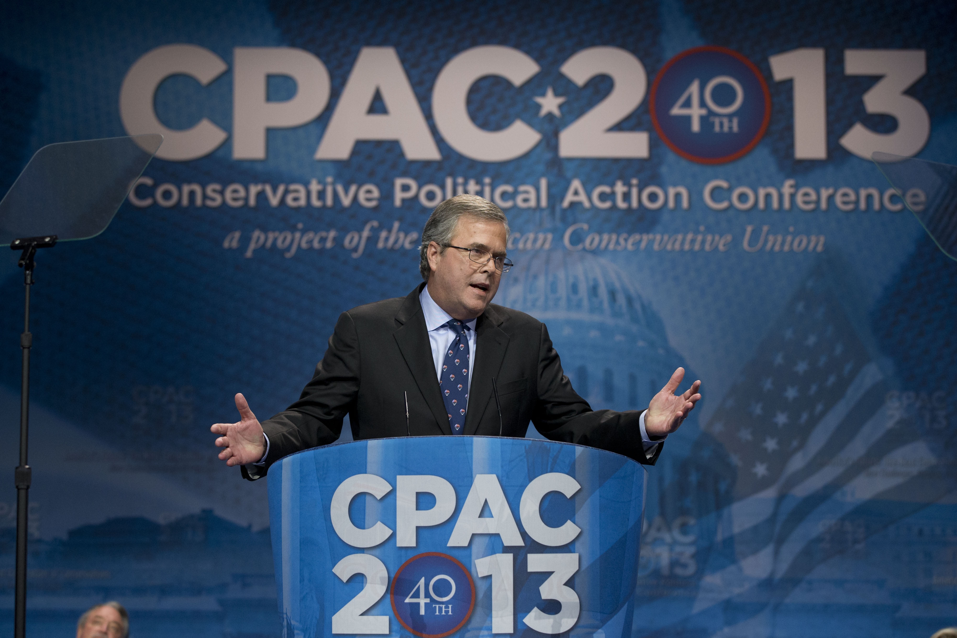 Jeb Bush speaking at the 2013 CPAC.