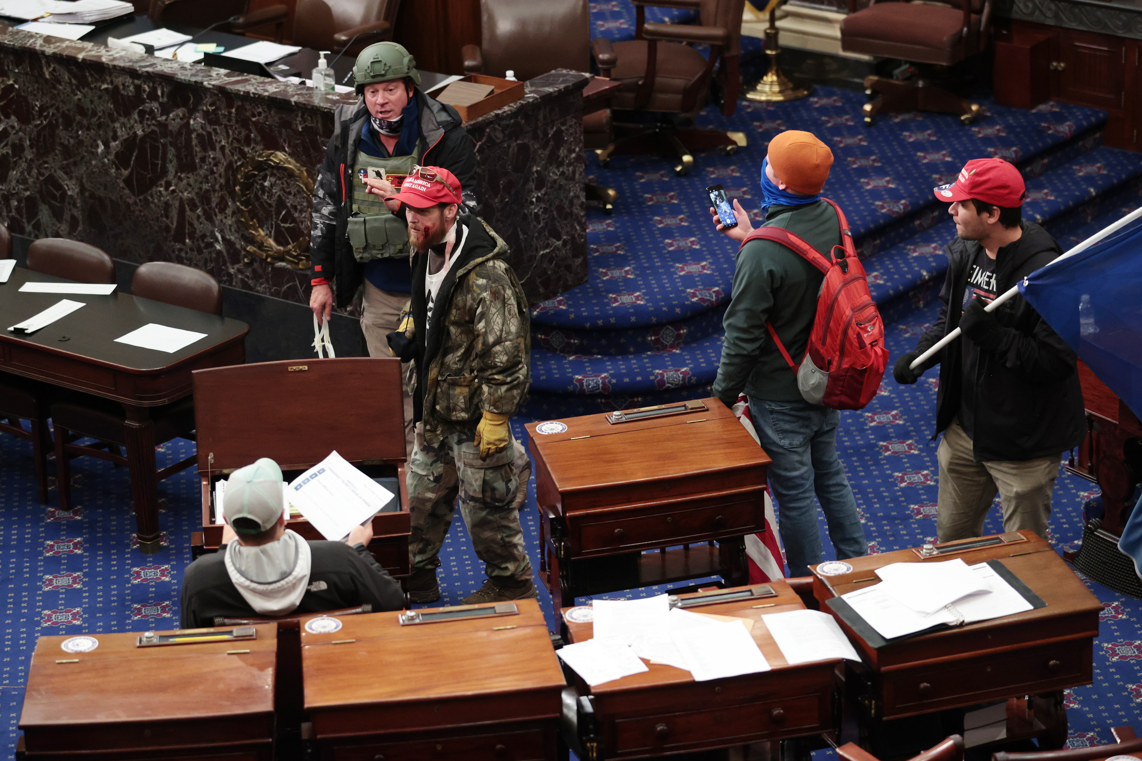 Insurgents in the House chamber