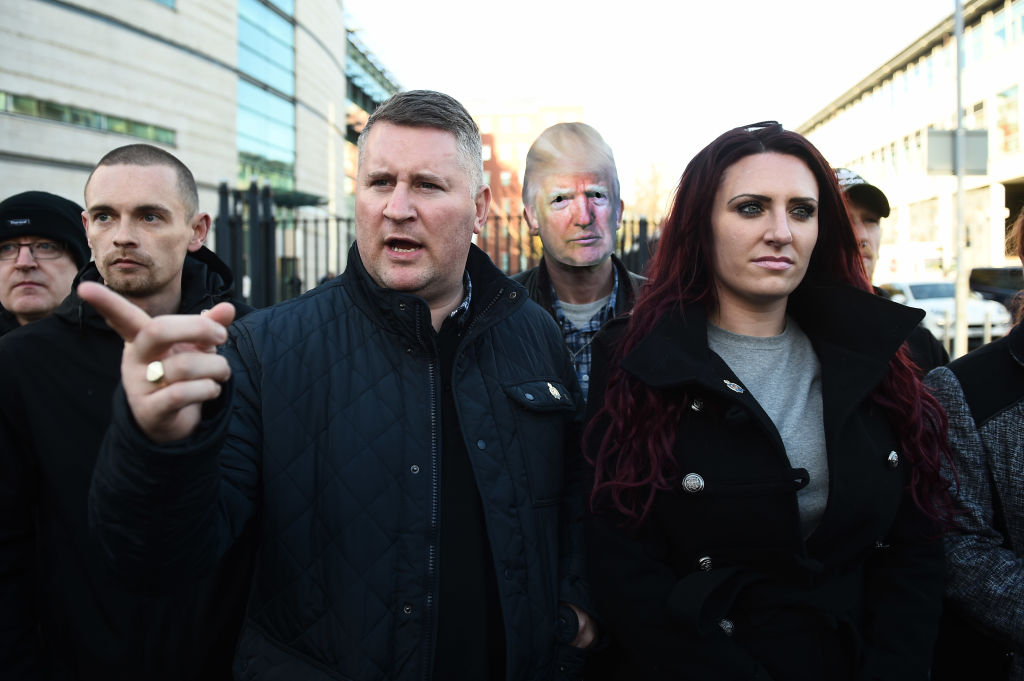 Leaders of Britain First, Paul Golding and Jayda Fransen.