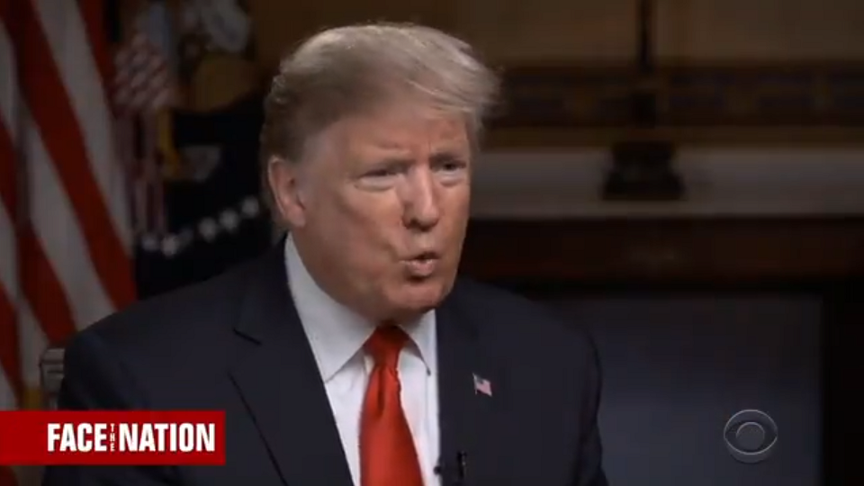 President Trump on CBS