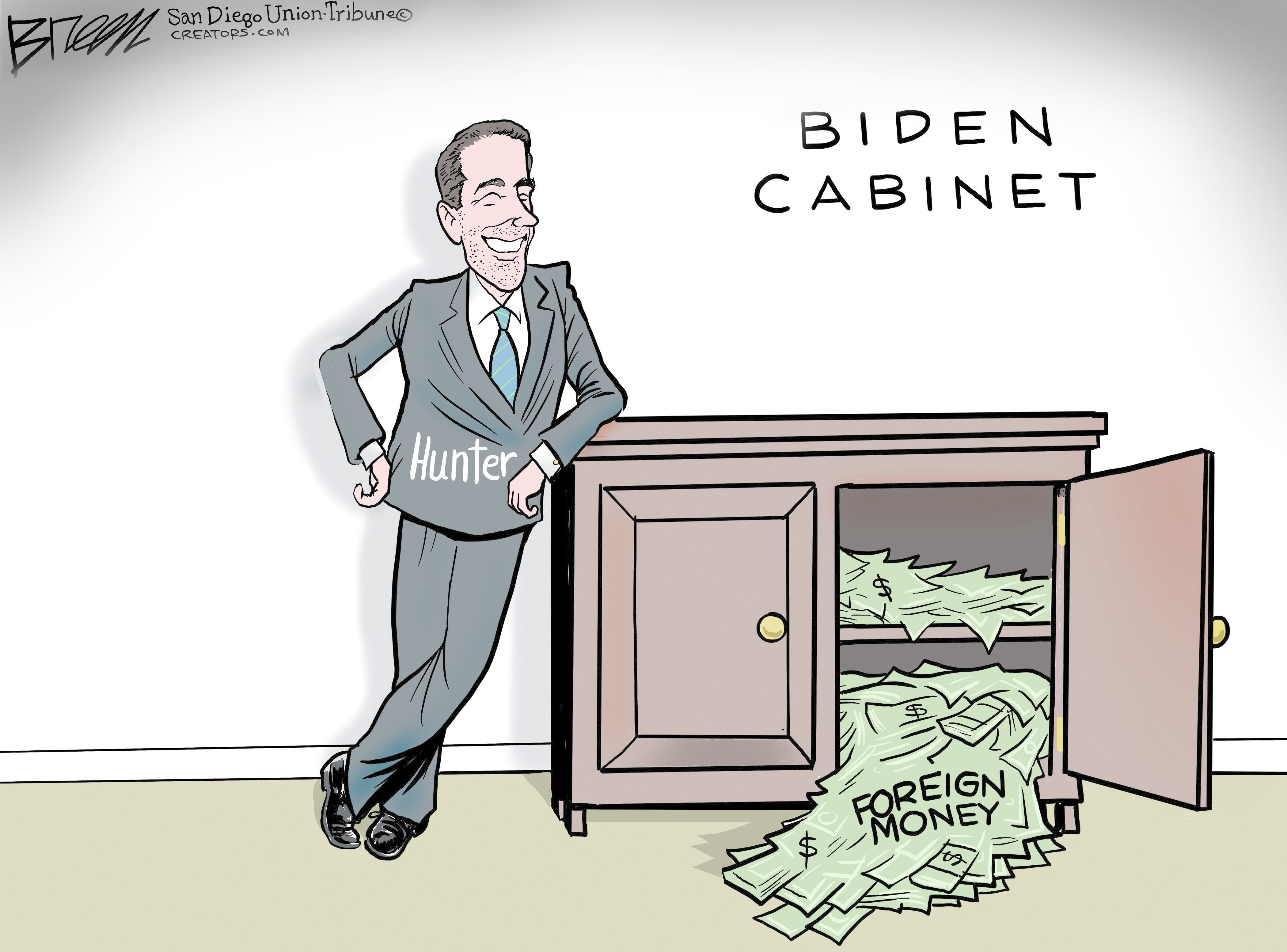 Political Cartoon U.S. Hunter Biden foreign money