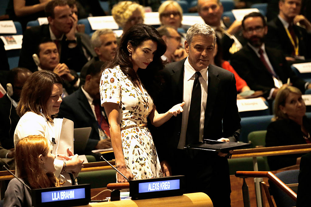 Amal and George Clooney. 