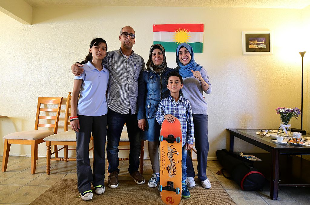 Syrian refugee family in San Diego, 2016