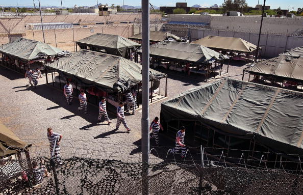 Maricopa County&#039;s infamous Tent City in 2010.