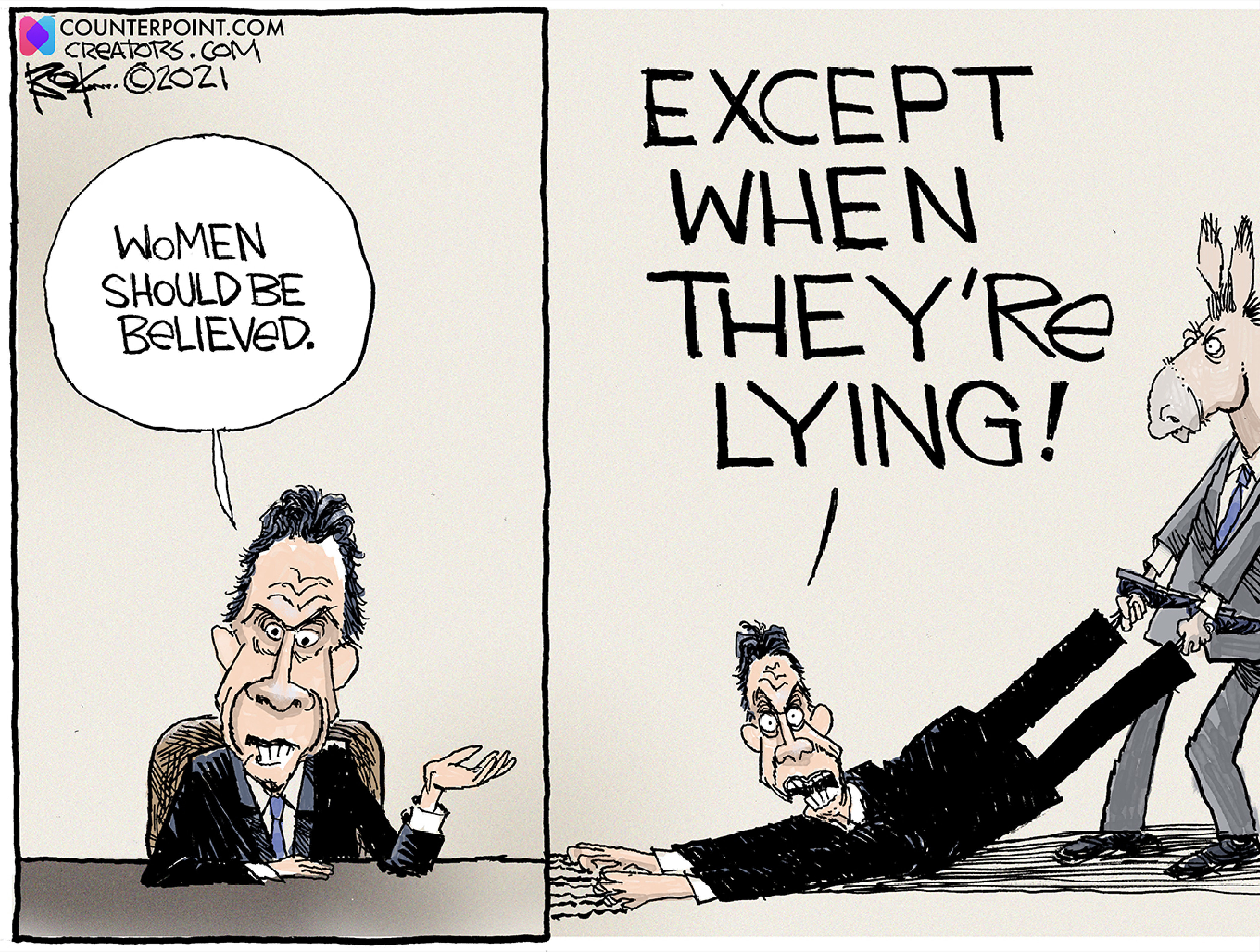 Political Cartoon U.S. cuomo sexual harassment democrats