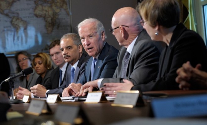 Vice President Joe Biden speaks during a meeting to discuss gun control, on Jan. 9.