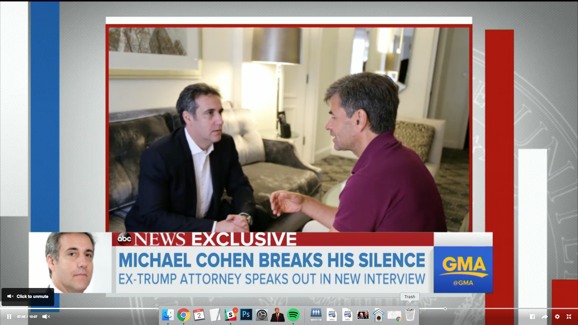 Michael Cohen and George Stephanopoulos.