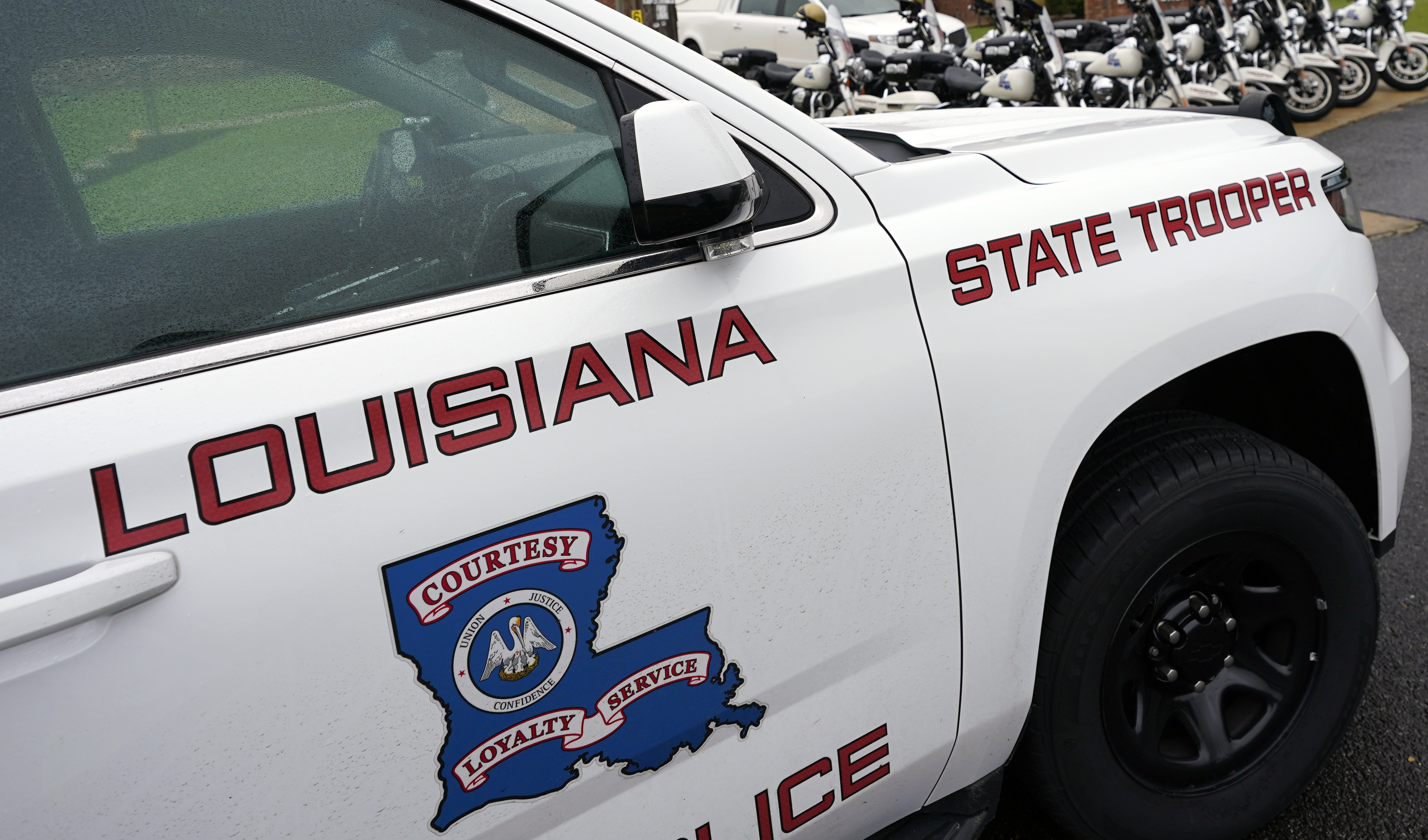 Louisiana State Police vehicle.