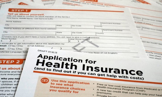 A draft copy of the 21-page application for ObamaCare.