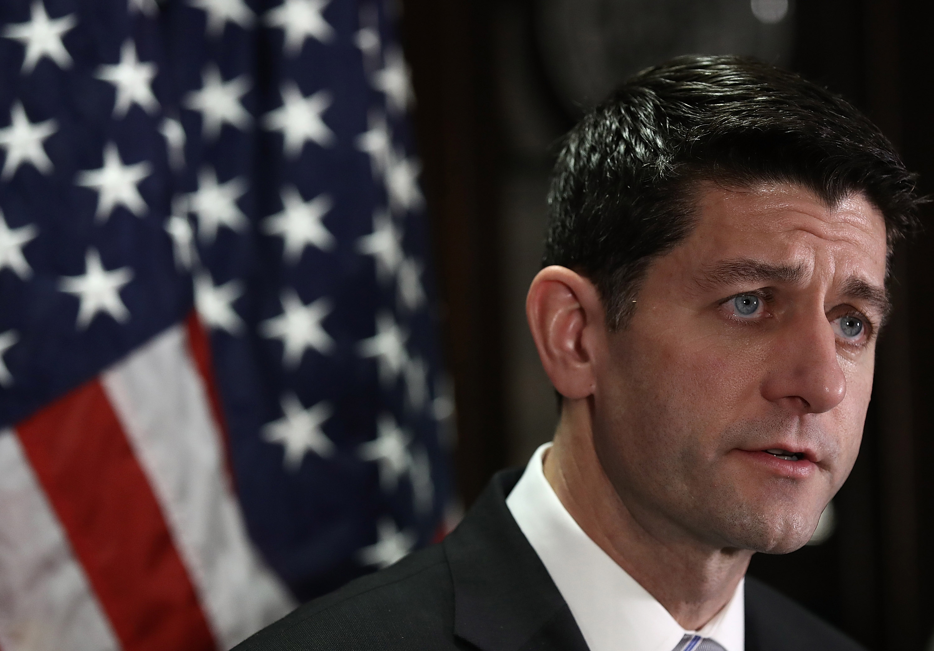 Speaker Paul Ryan meets with members of the House Republican leadership