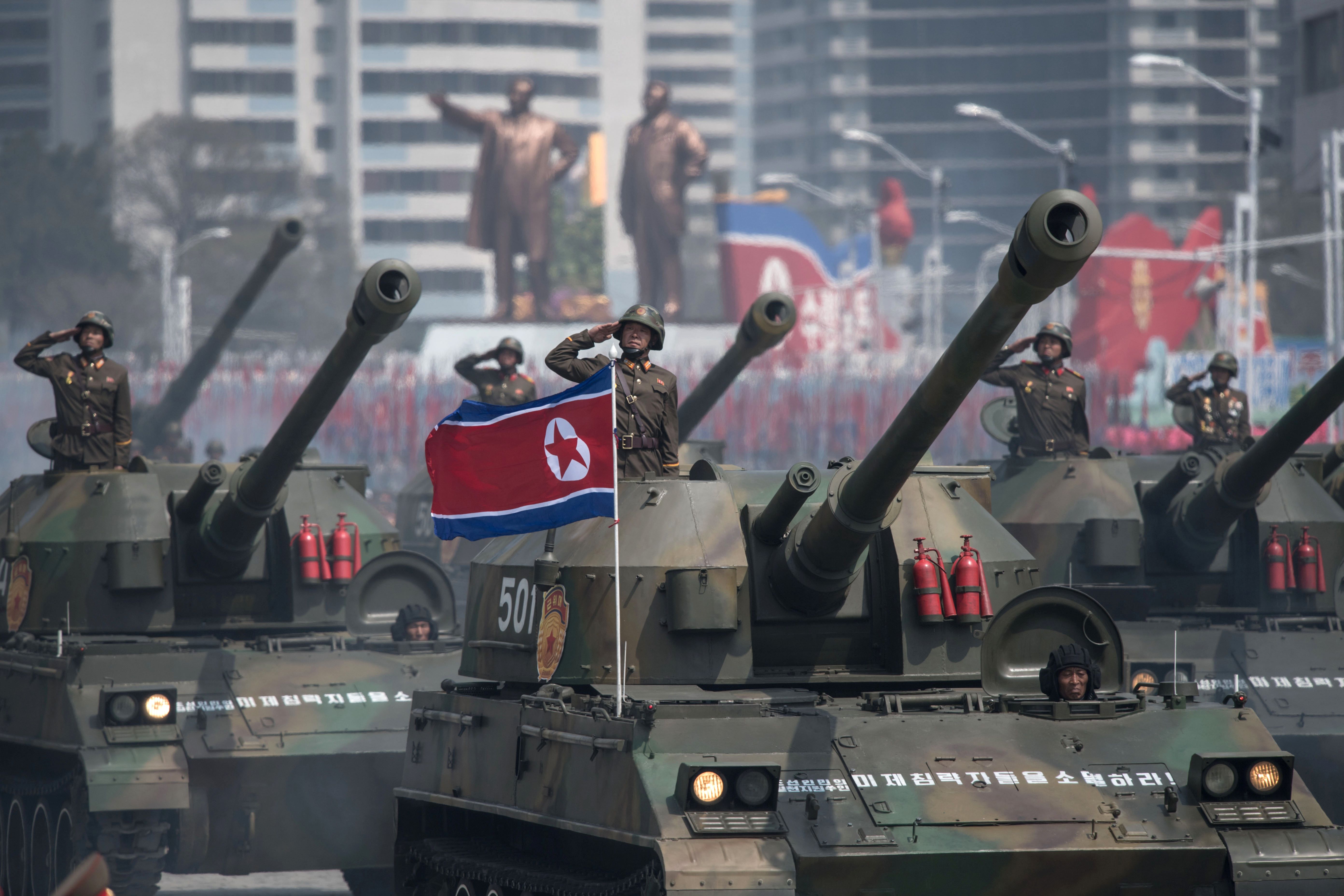 A parade in North Korea
