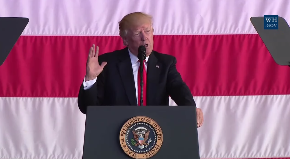 President Trump speaks in Italy