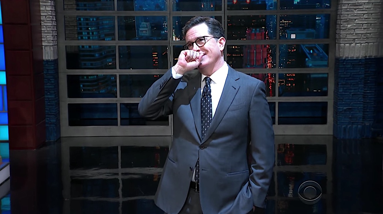 Stephen Colbert asks God about gun rights