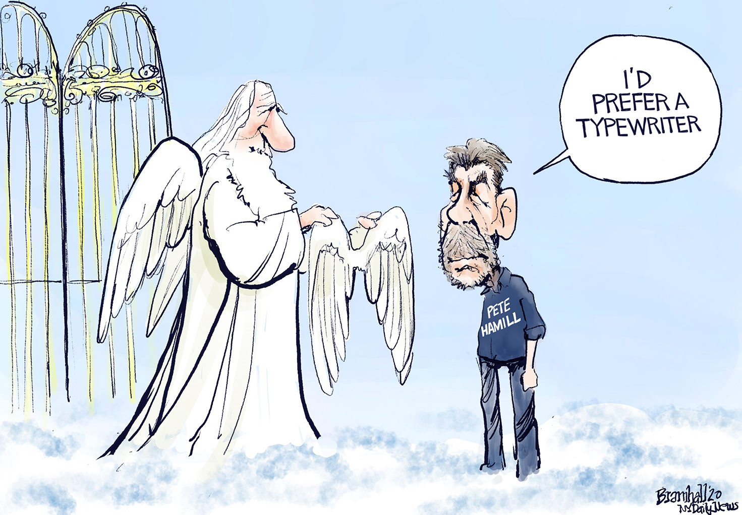 Editorial Cartoon U.S. Pete Hamill RIP