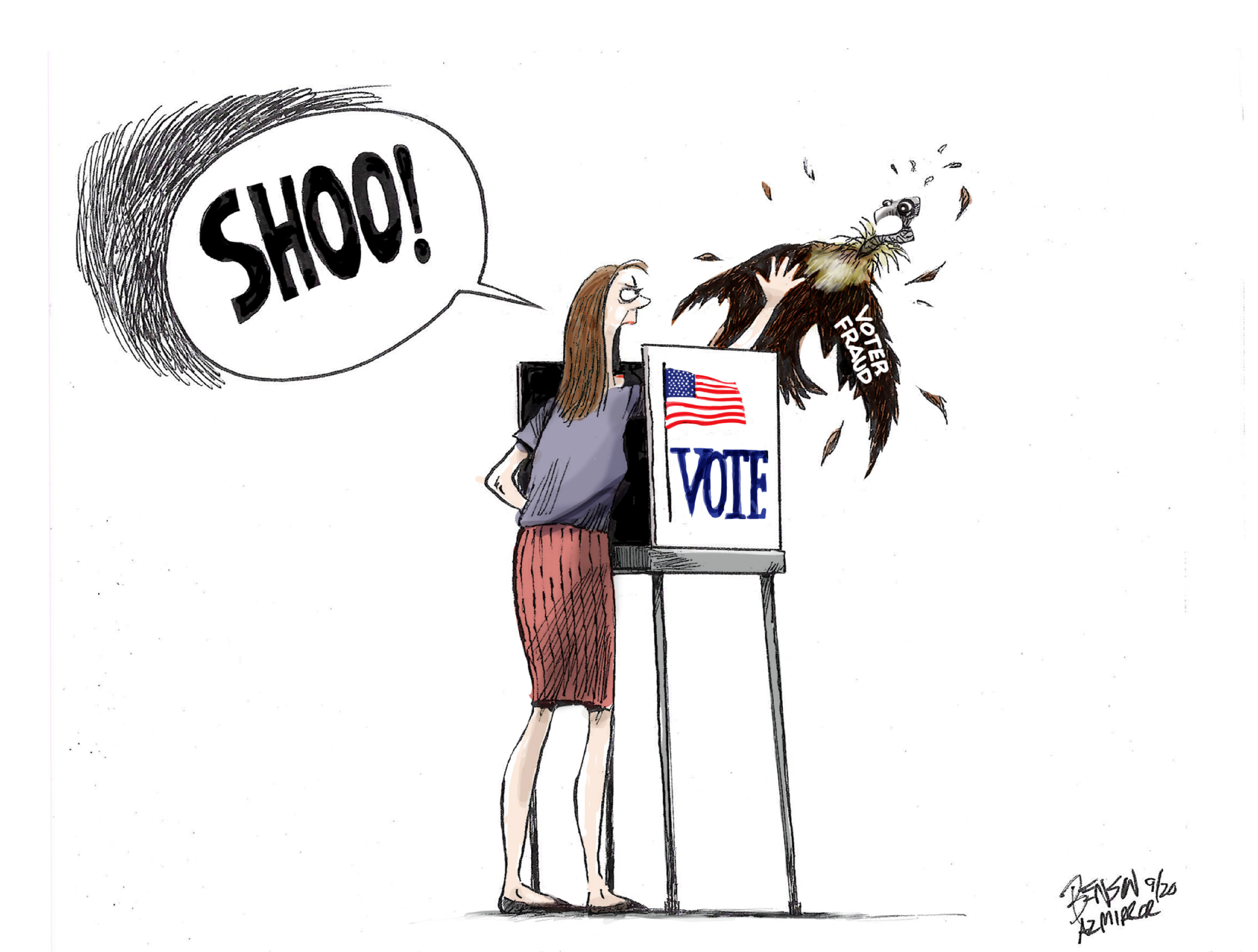 Editorial Cartoon U.S. voter fraud 2020 election
