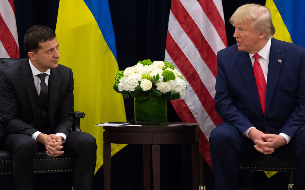 Volodymyr Zelensky and Donald Trump.