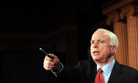 Former presidential candidate Sen. John McCain (R-AZ) GOP defeated Tea Party challenger J.D. Hayworth on Tuesday.