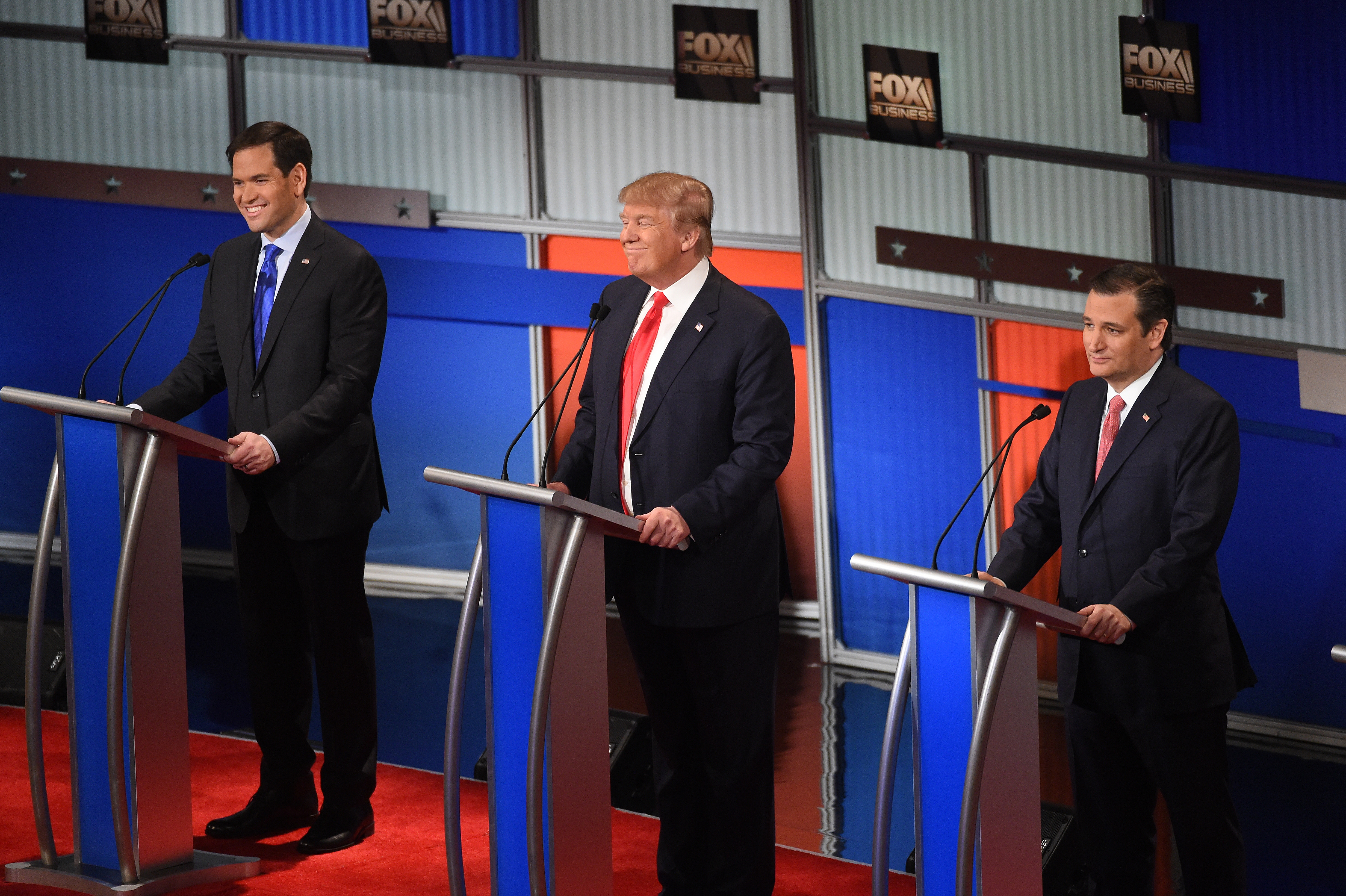 Marco Rubio, Donald Trump, and Ted Cruz continue campaigning for votes.