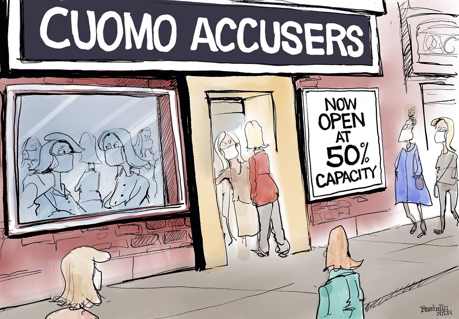 Political Cartoon U.S. cuomo accusers
