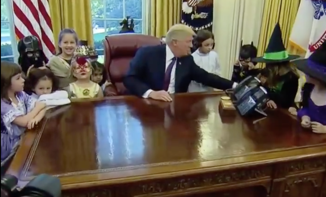 Donald Trump and children.