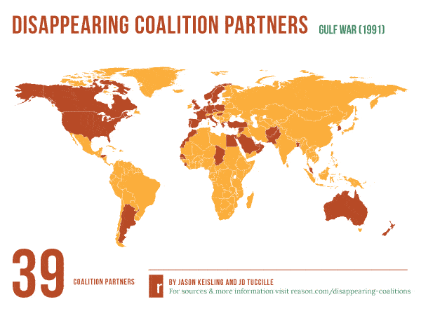 Map: America&#039;s shrinking coalition support in Iraq