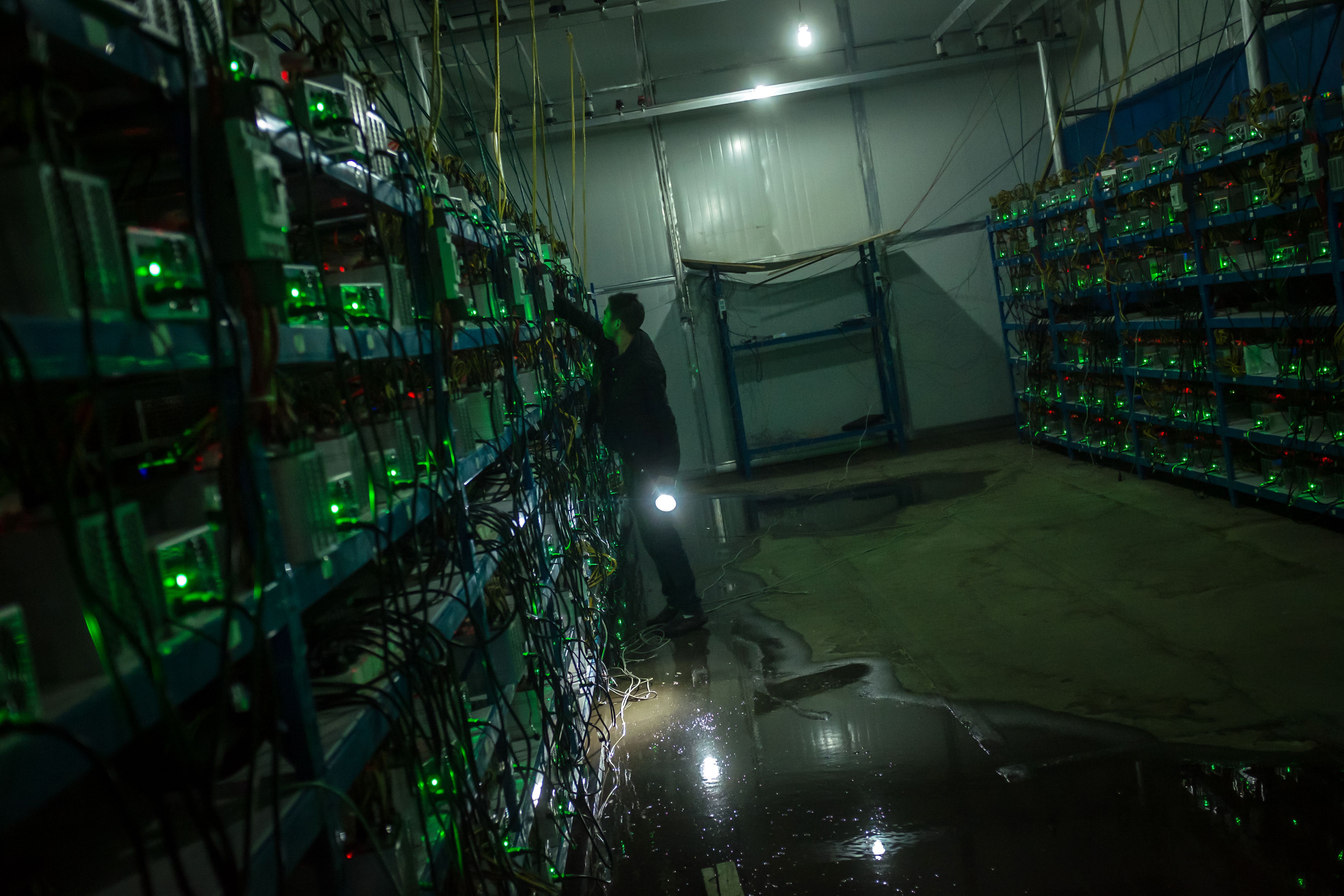 A Chinese bitcoin mine. 