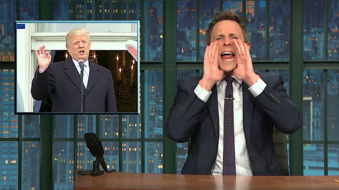 Seth Meyers screams at Donald Trump