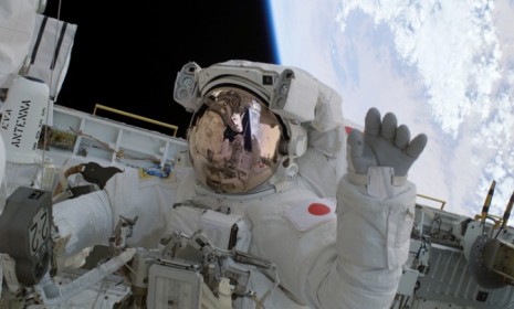 Take a whiff: After spacewalks, astronauts&#039; space suits are said to carry a lingering, unpleasant metallic smell.