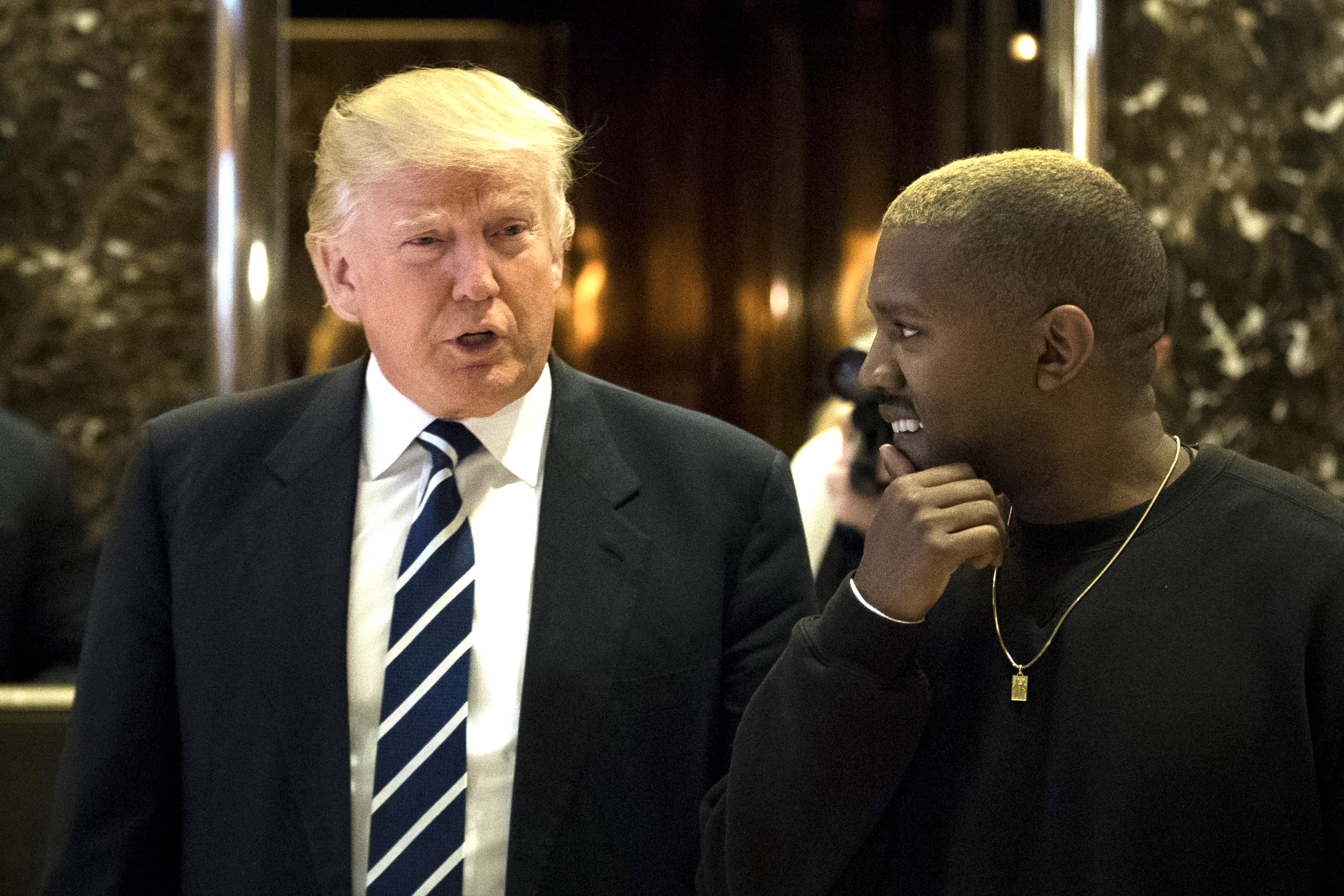 President Trump and Kanye West.