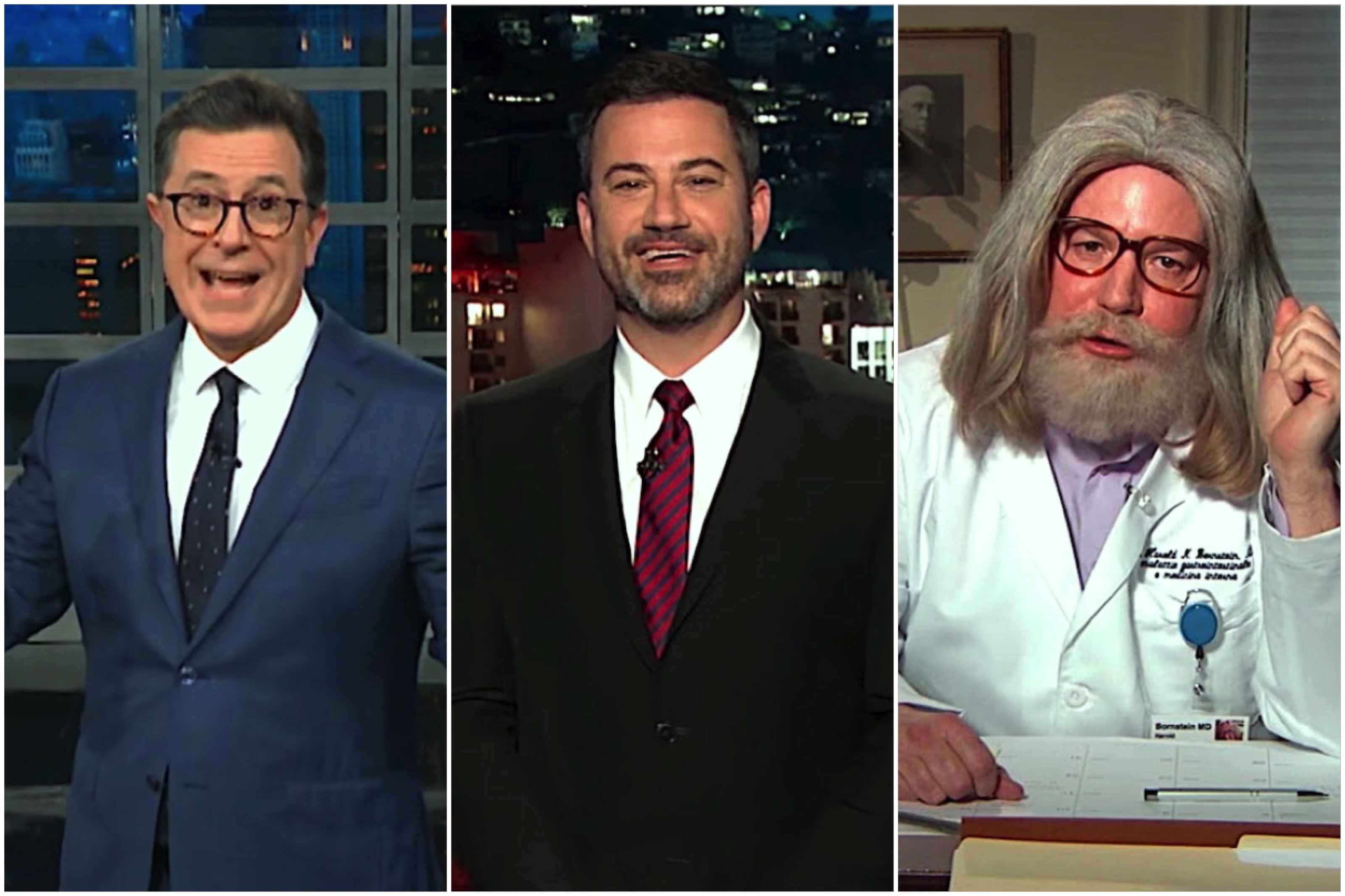 Jimmy Kimmel and Stephen Colbert poke fun at Dr. Harold Bornstein