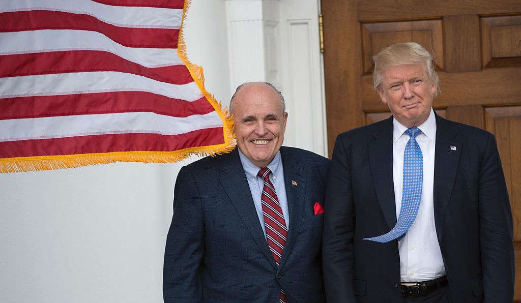 President Trump and Rudy Giuliani.