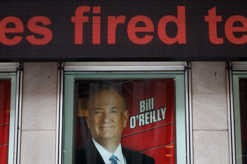 A poster of Bill O&#039;Reilly.