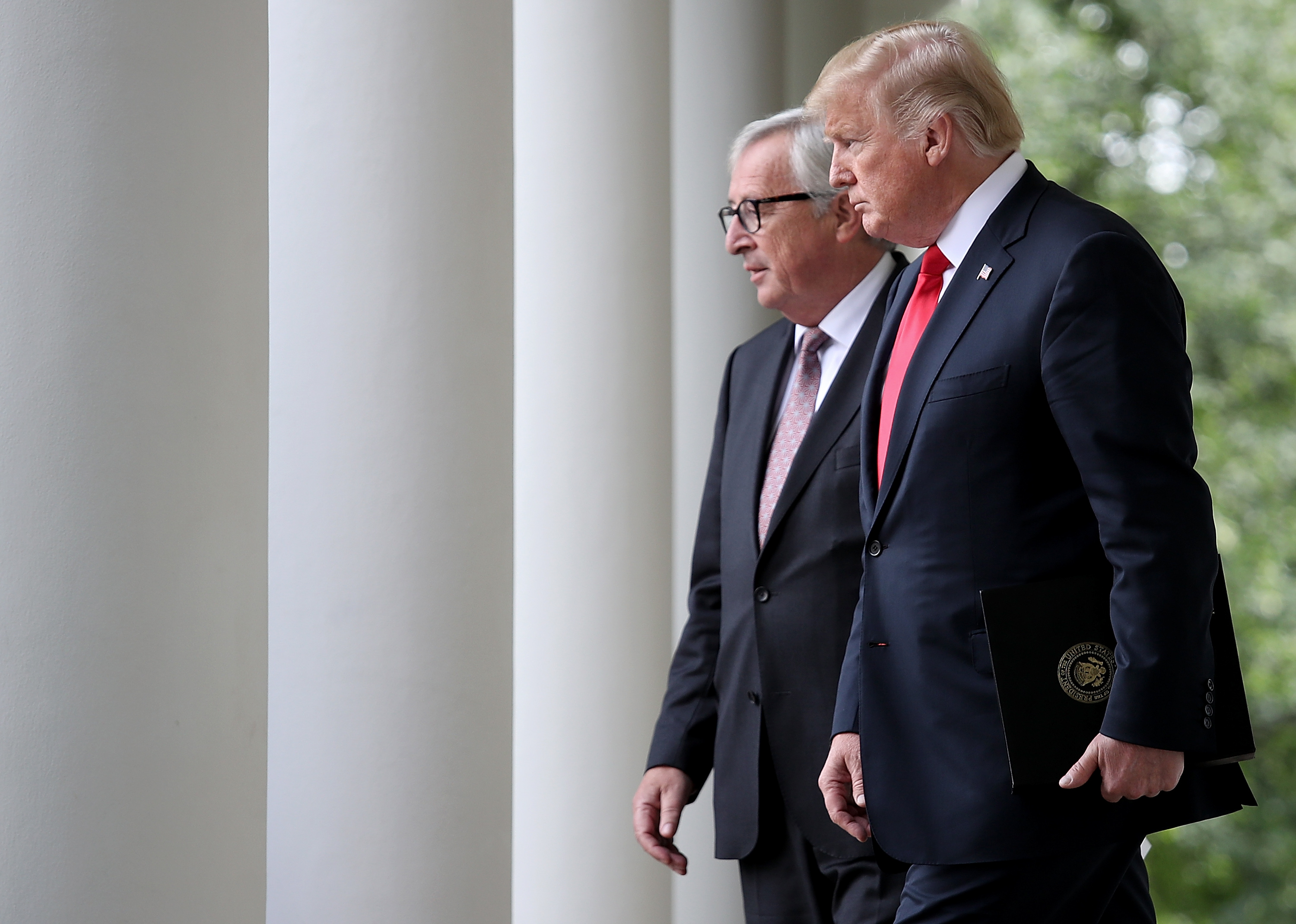 Trump and Juncker at the White House