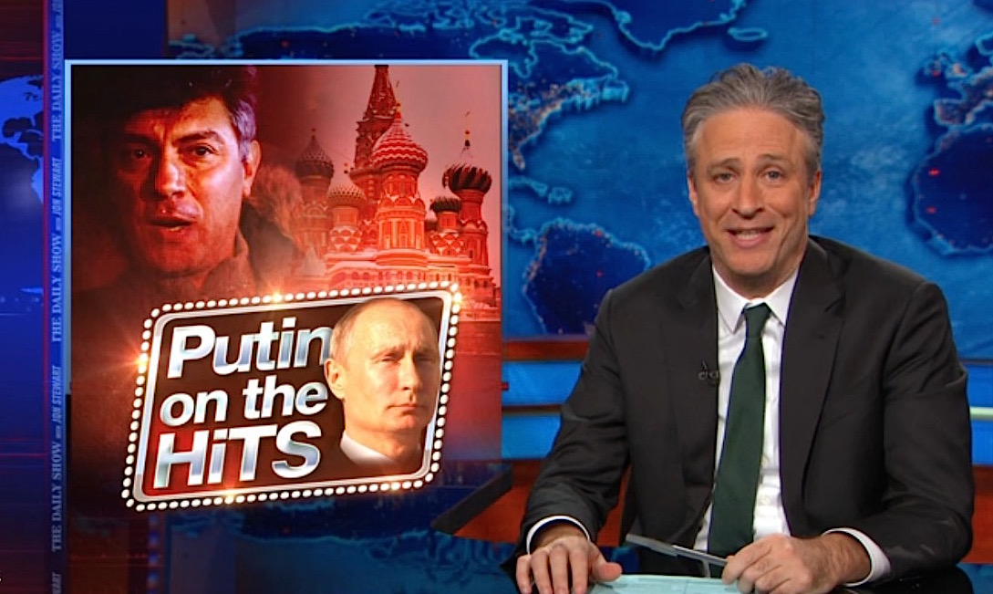 Jon Stewart isn&#039;t impressed with Vladimir Putin&#039;s Boris Nemstov investigation