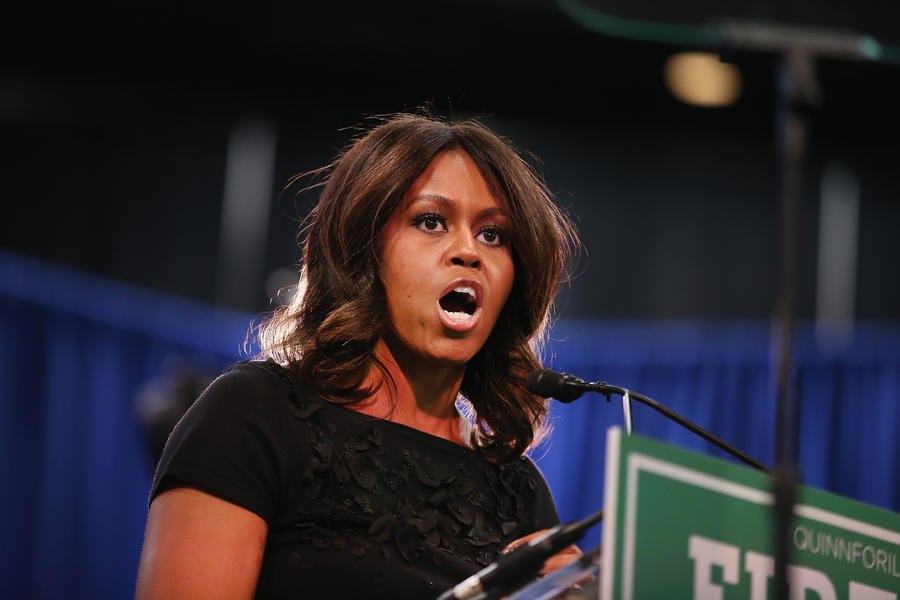 Watch Michelle Obama repeatedly mess up Democratic candidate&#039;s name