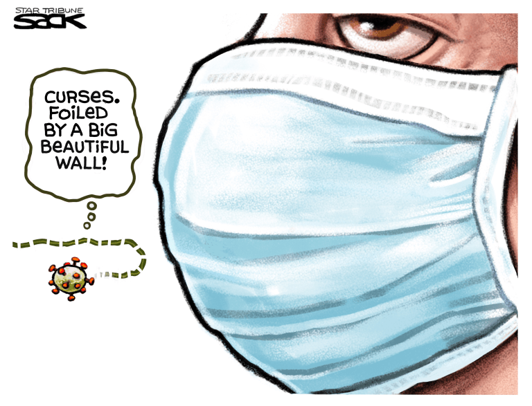 Editorial Cartoon U.S. coronavirus mask